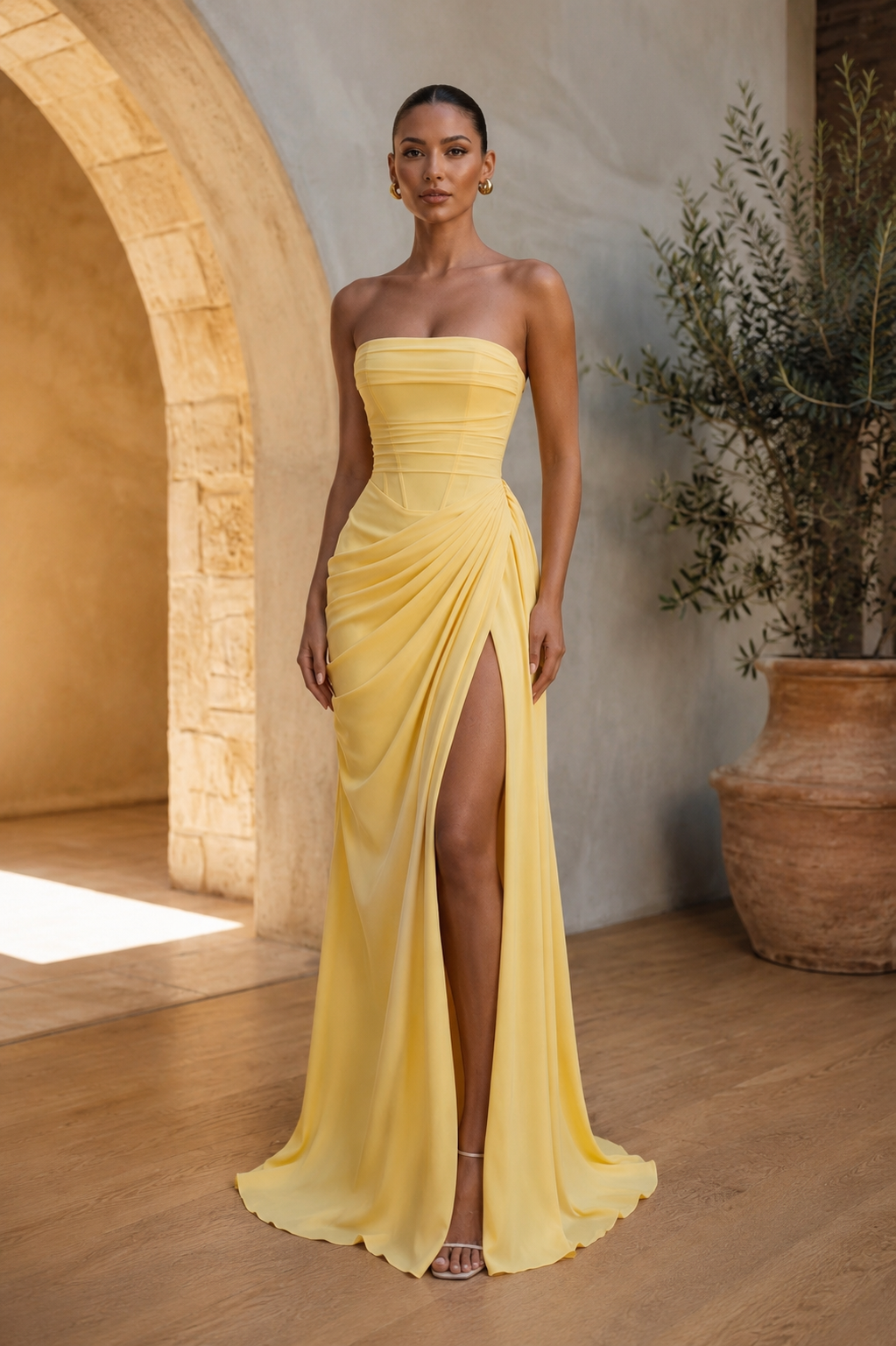 LISSE Draped Maxi Dress