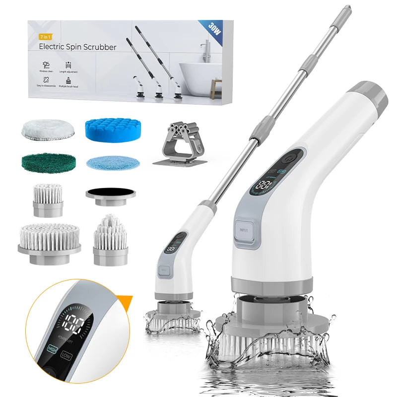 Electric Cleaning Brush - Cordless 7-in-1 Scrubber