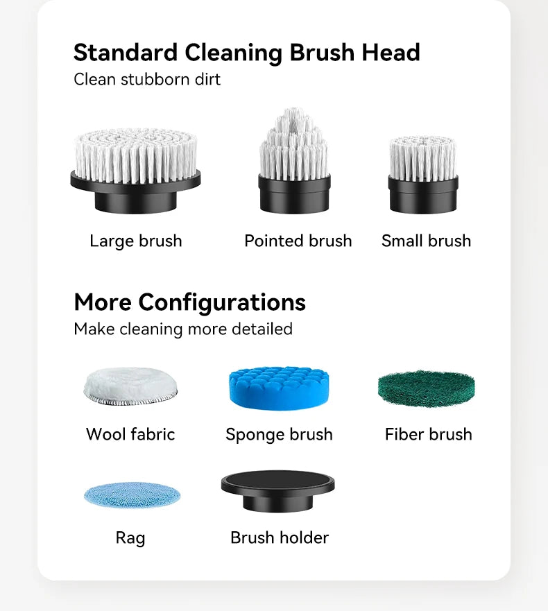 Electric Cleaning Brush - Cordless 7-in-1 Scrubber