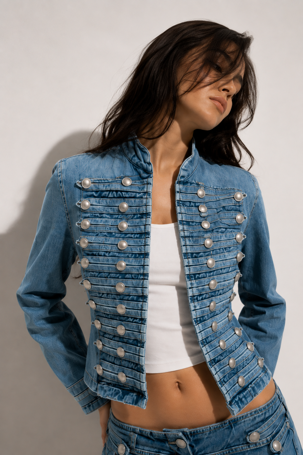 Riviera Studded Denim Set