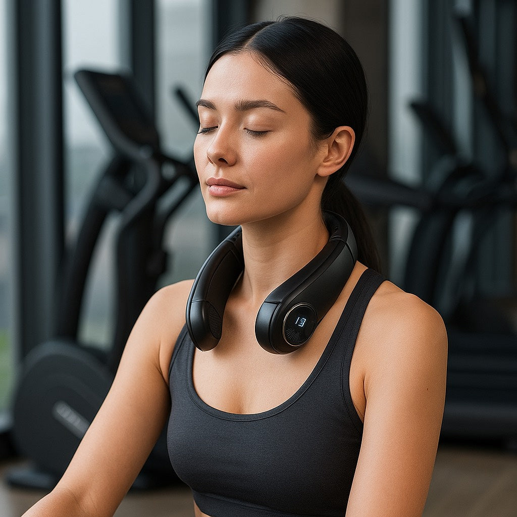 Portable Neck Fan with Display - Stay Cool Anywhere