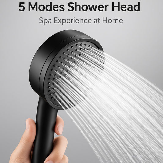 High-Pressure 5 Modes Shower Head- SPA Experience at Home