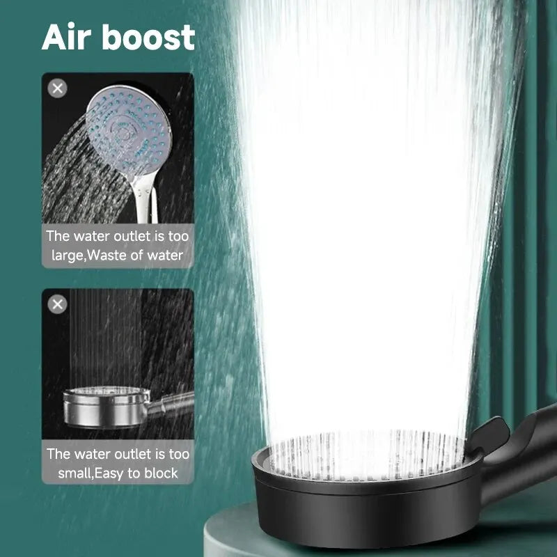High-Pressure 5 Modes Shower Head- SPA Experience at Home